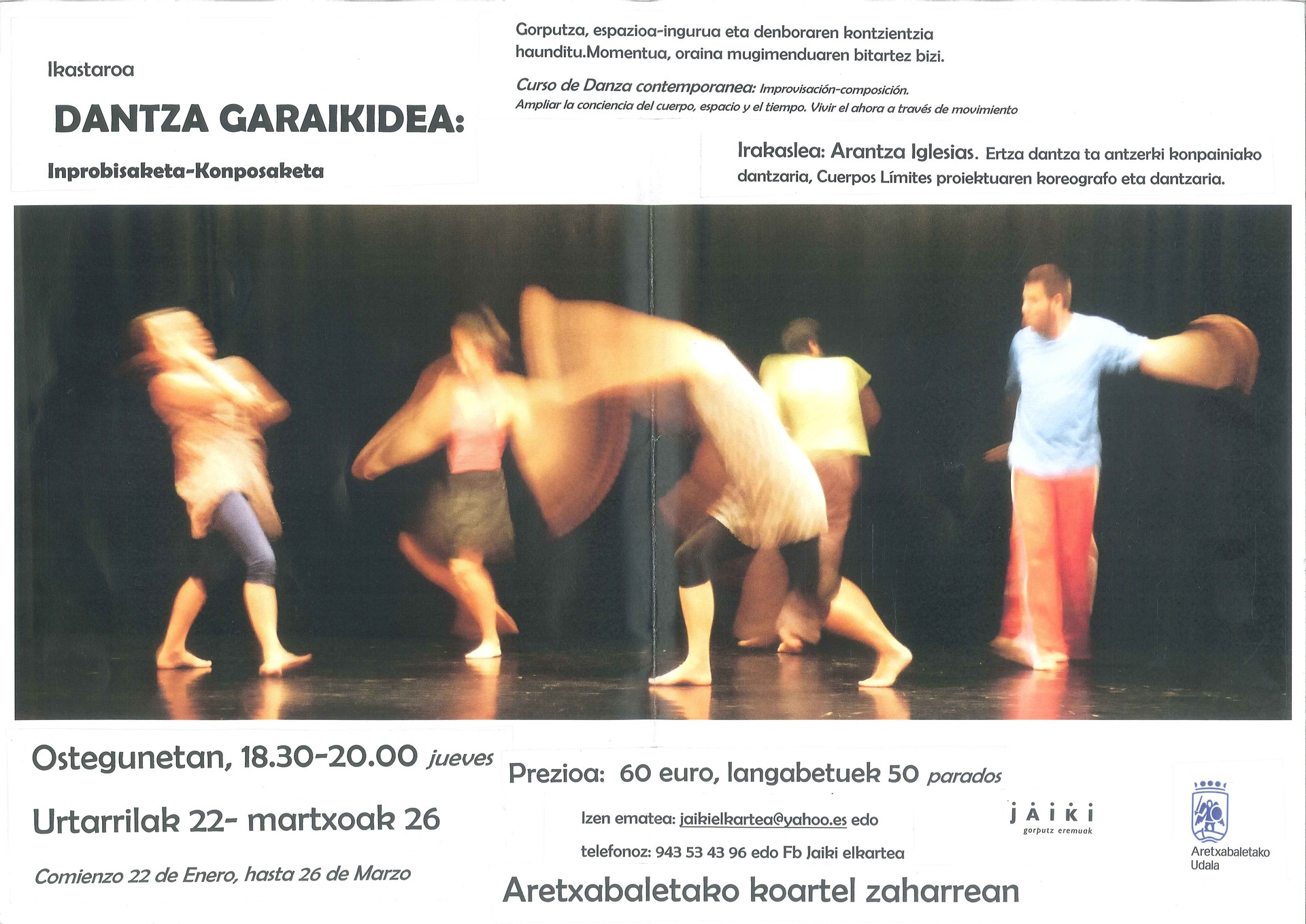 IKASTAROA: DANTZA GARAIKIDEA OSTEGUNERO 
Hiruhila