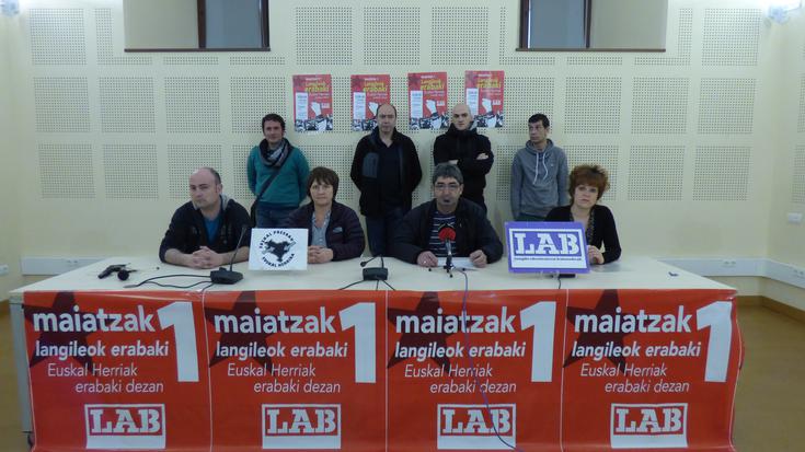 LAB: "Euskal Herriko langileok Euskal Herrian lan eta bizi behar badugu, bertan erabaki behar dugu"