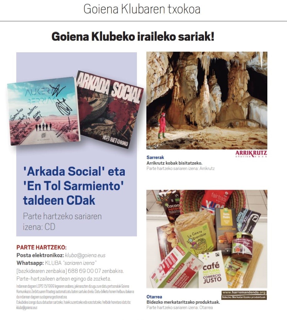 Iraileko sariak!