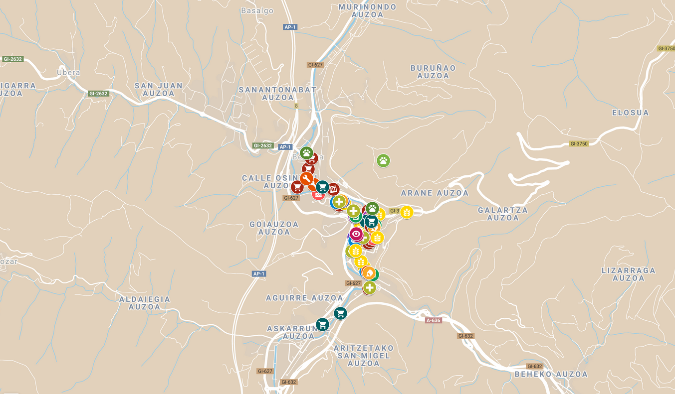 Zabalik edo zerbitzua ematen ari diren Bergarako negozioen mapa osatzen ari da Udala