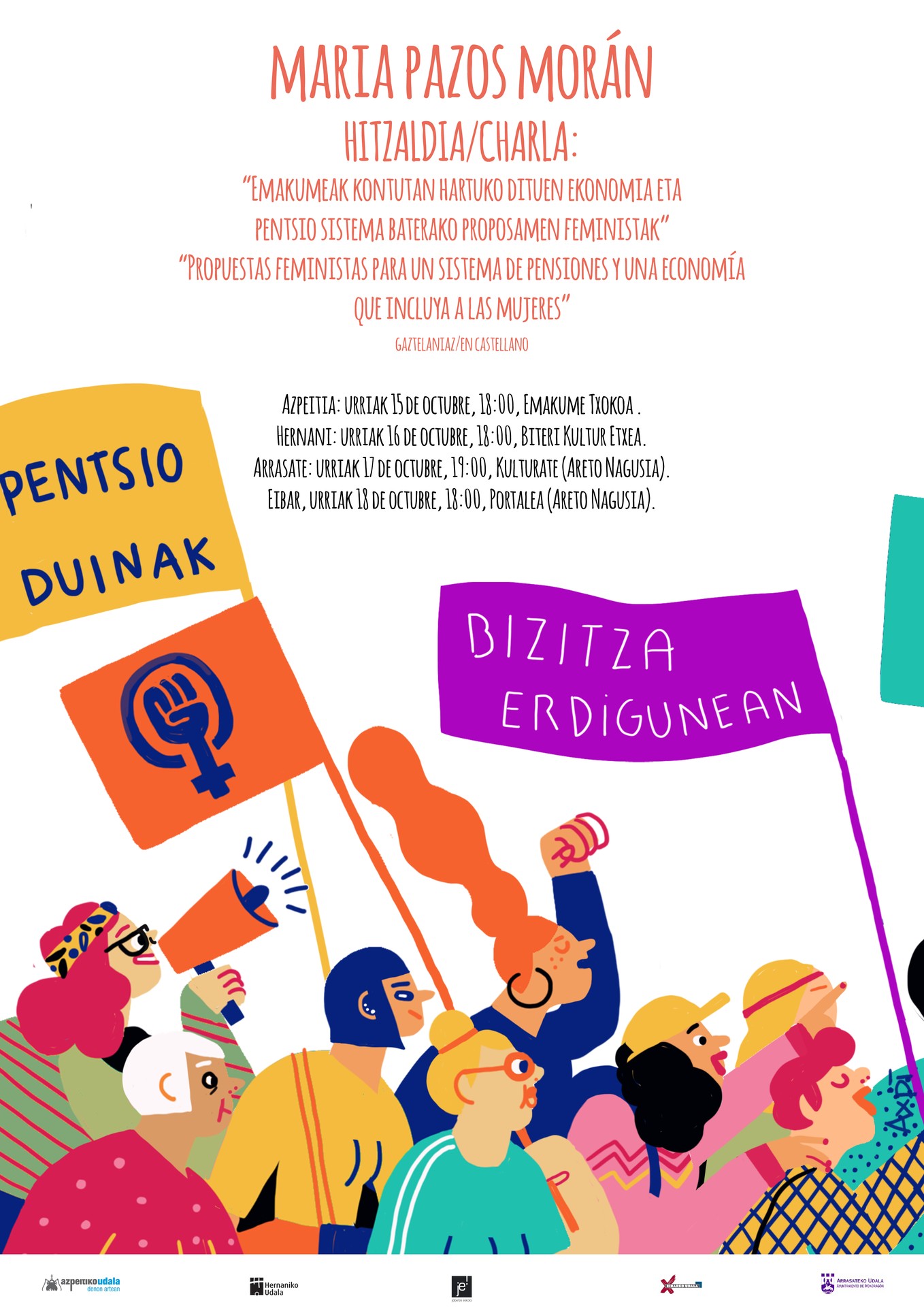 HITZALDIA:  EMAKUMEAK KONTUTAN HARTUKO DITUEN EKONOMIA ETA PENTSIO SISTEMA BATERAKO PROPOSAMEN FEMINISTAK 