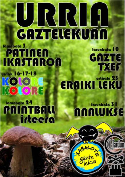 Xabalote Gaztelekuko urriko egitaraua