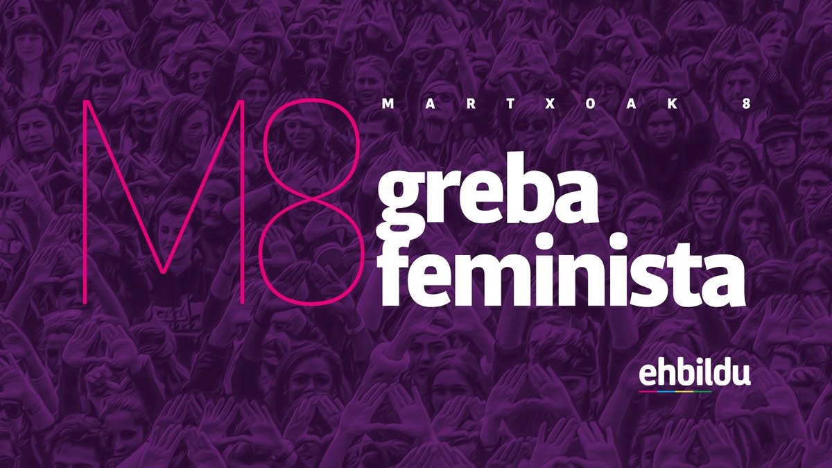 Feminismoan oinarritutako herri bat nahi dugulako. Martxoak 8an Oñatiko kaleetan egongo gara!