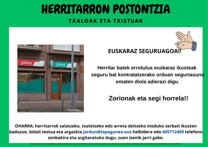 EUSKARAZ SEGURUAGO!!