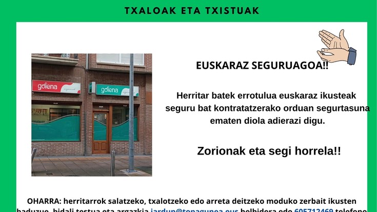 EUSKARAZ SEGURUAGO!!