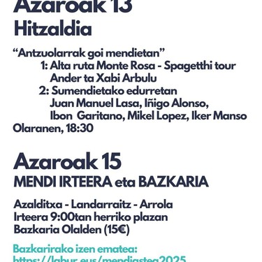 Antzuolarrak goi mendietan