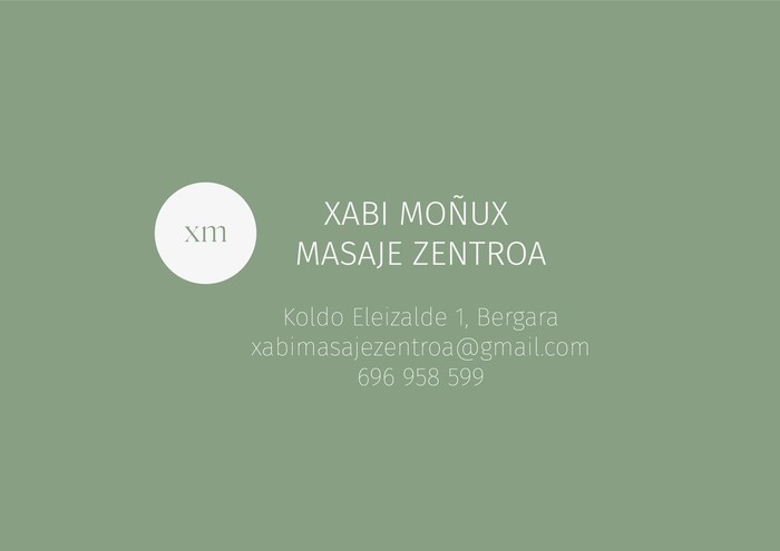 Xabi Moñux masaje zentroa logotipoa