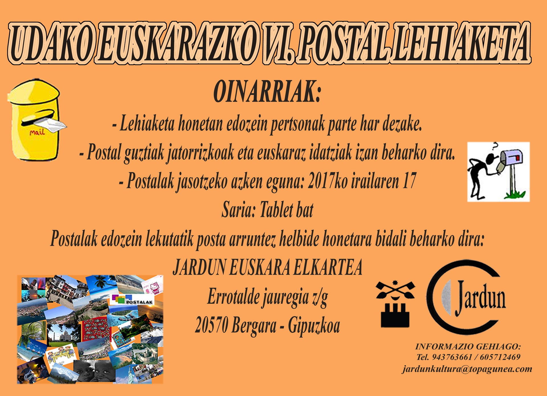 Udako euskarazko VI. postal lehiaketa