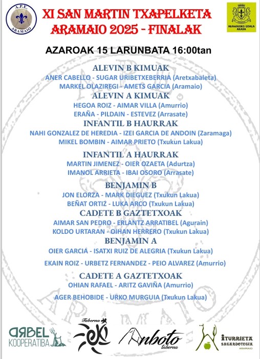 XI. San Martin Pilota Txapelketako finalak