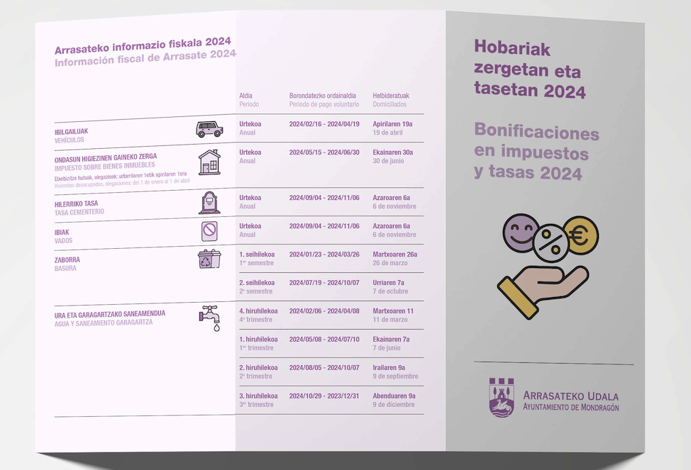 2024ko tributuen eskuorri informatiboa banatu du Udalak