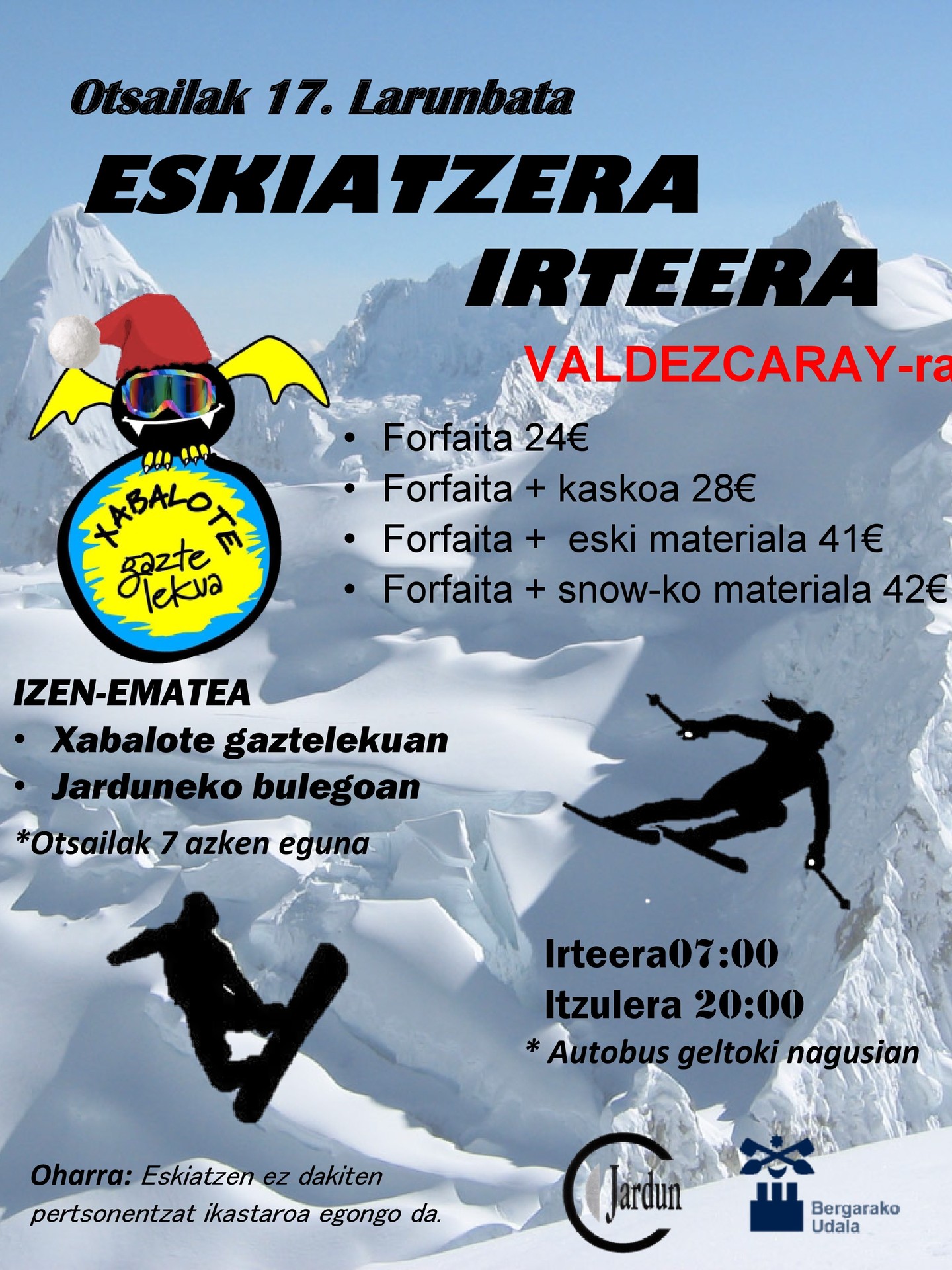 Gaztelekutik eskiatzera irteera