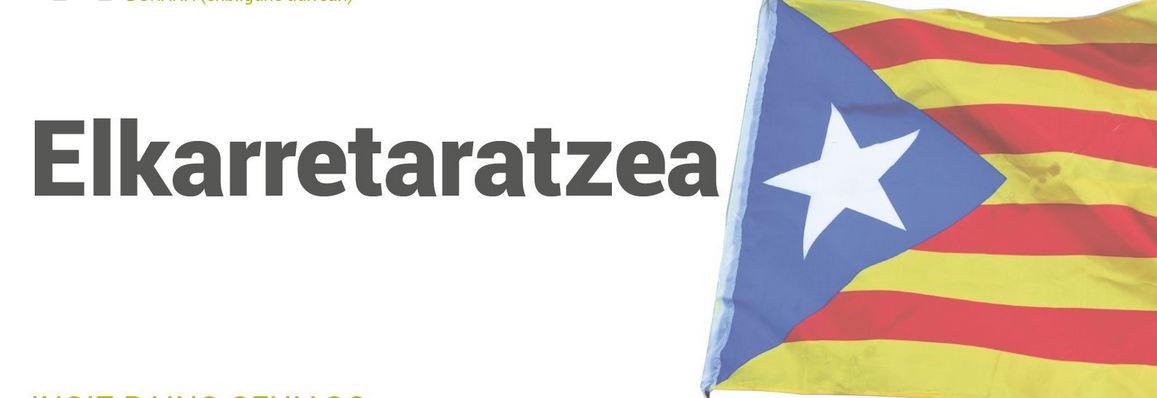 Elkarretaratzea deitu du EH Bilduk Katalunian bizi duten prozesuari babesa erakusketako