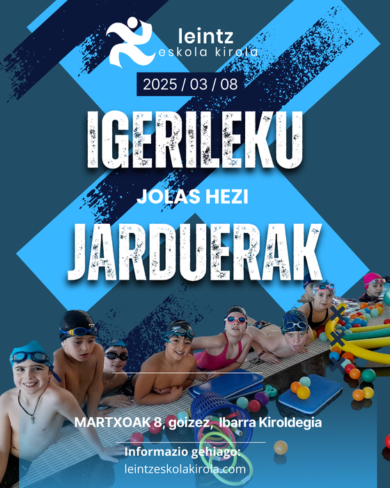 Asteburu honetan Igerileku jarduerak izango dituzte LEK-eko gaztetxoenek!