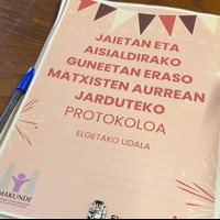 Eraso matxisten kontrako jaietako protokoloa, aurkezpena