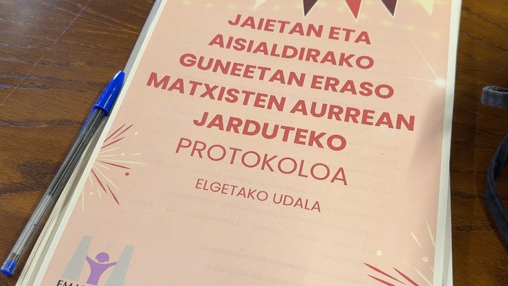 Eraso matxisten kontrako jaietako protokoloa, aurkezpena