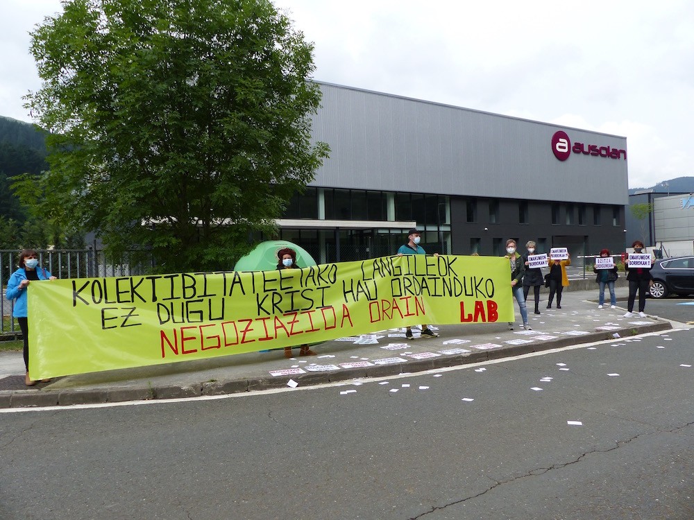 LABek langile guztiei soldataren 100% bermatzeko eskatu die kolektibitateetako enpresei