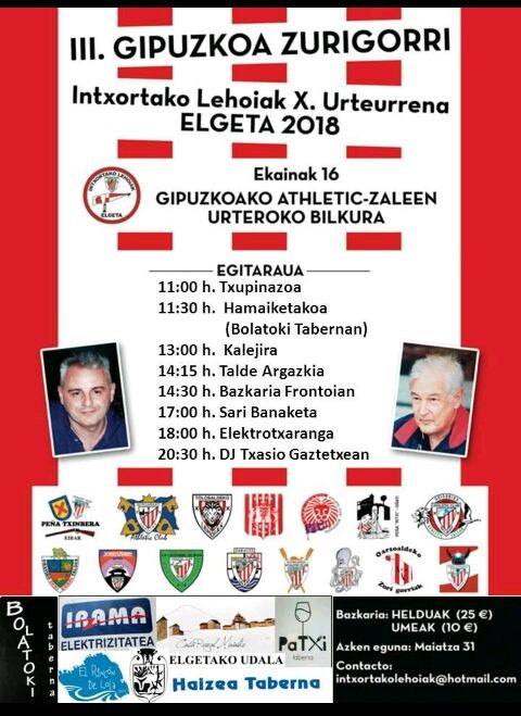 Athleticzaleen bazkarirako txartelak salgai daude