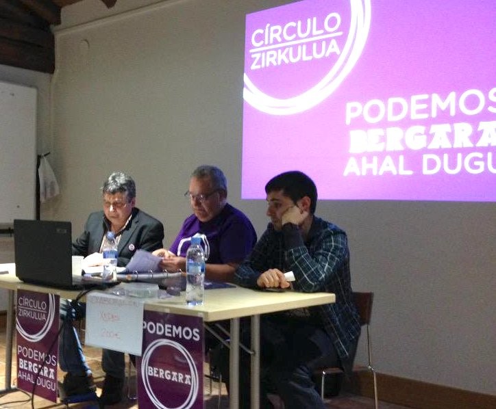 Ahal Dugu-Podemosen ekitaldi politikoa zapatuan Bergaran