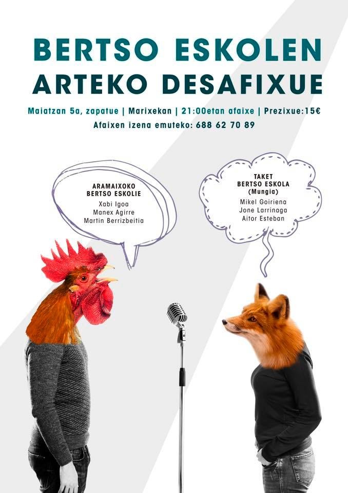 Bertso eskolen arteko desafioa egingo dute zapatuan Marixekan