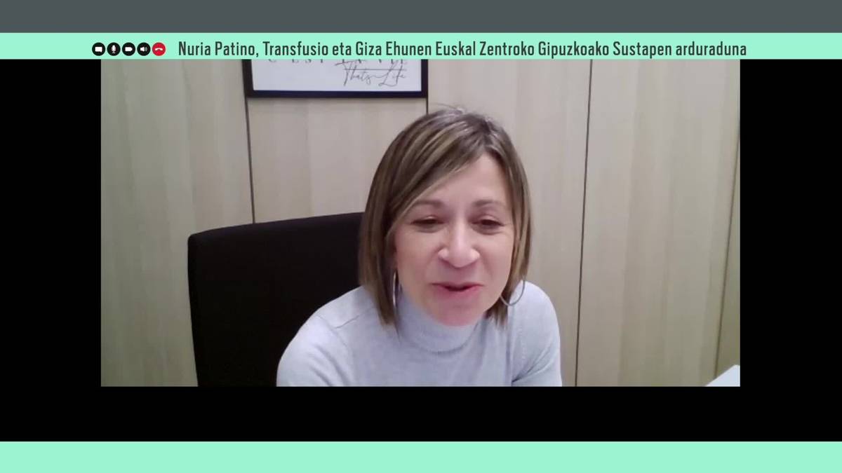 Nuria Patino: "EAEn, odol-emateen beheranzko joerari buelta eman eta pasa den urtean emaitza onak izan genituen"