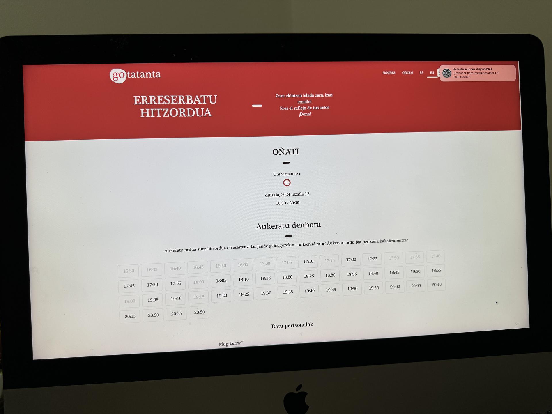 Online ere hartu ahal da odola emateko txanda