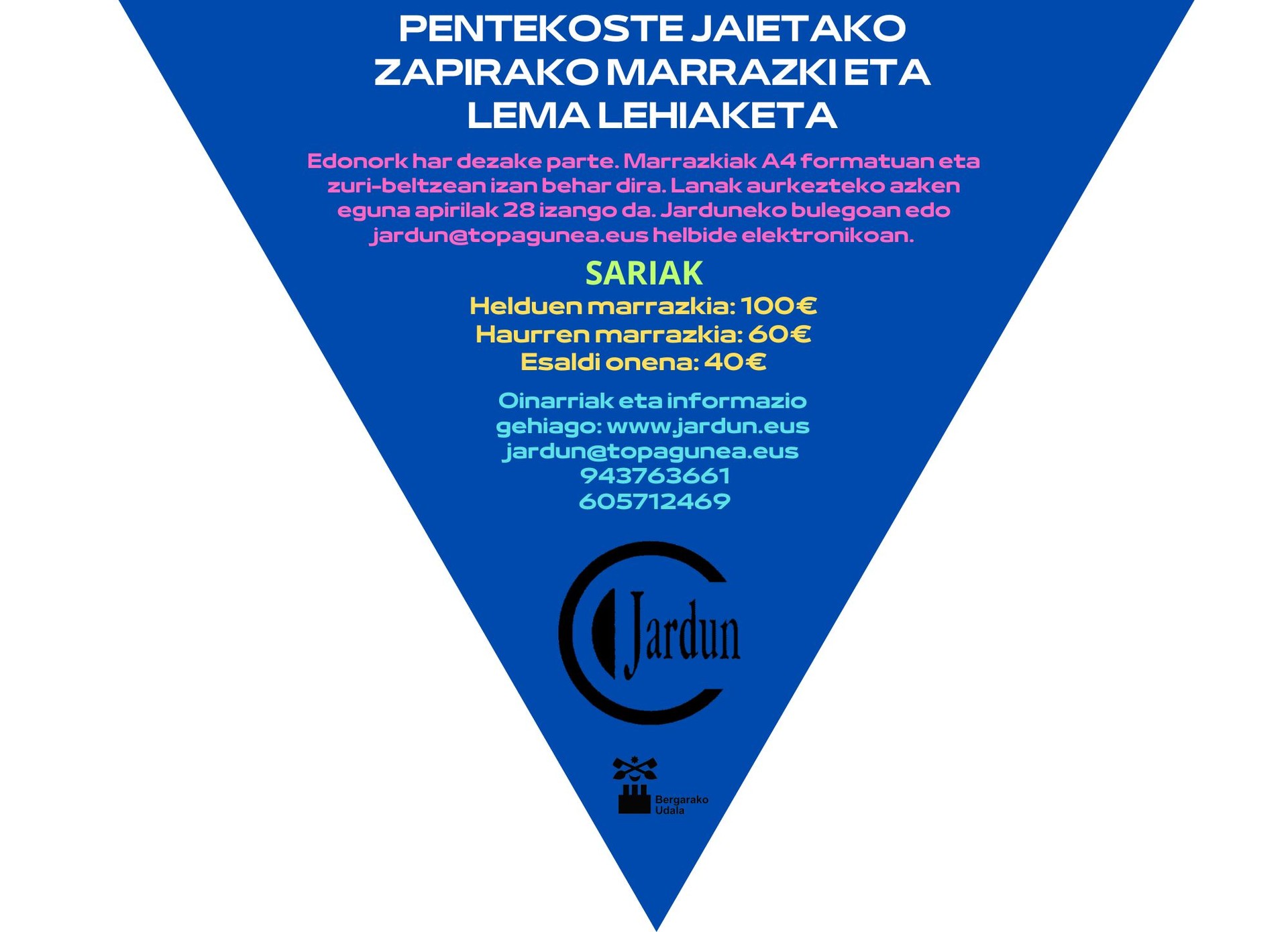 PENTEKOSTE JAIETAKO ZAPIRAKO MARRAZKI ETA LEMA LEHIAKETA