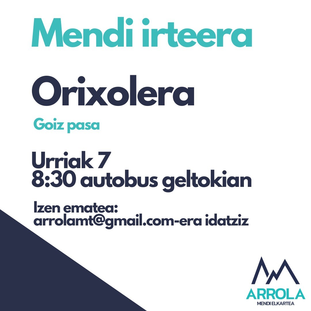 Orixolera mendi irteera
