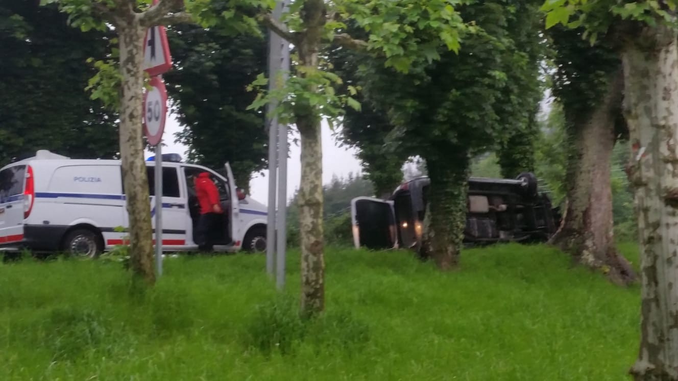 Auto bat irauli da Elgetan, Eibarrerako noranzkoan