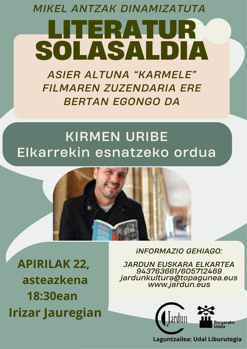 KIRMEN URIBEREN "Elkarrekin esnatzeko ordua" LIBURUAREN INGURUKO SOLASALDIA MIKEL ANTZA ETA ASIER ALTUNA-REKIN