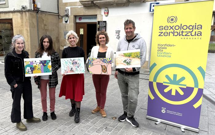 Sexologia zerbitzuko mural berria: ikasleek diseinatu, arrasatearrek aukeratu