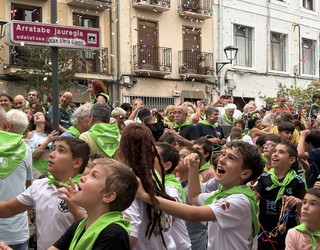 Andramaixetako txupinazoa, argazkitan