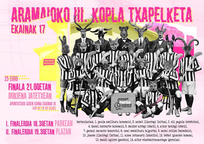 Kopla txapelketa egingo dute ekainaren 17an