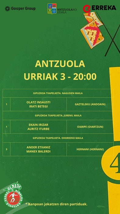 OLALDE ELKARTEKO PILOTARIEN PARTIDUAK