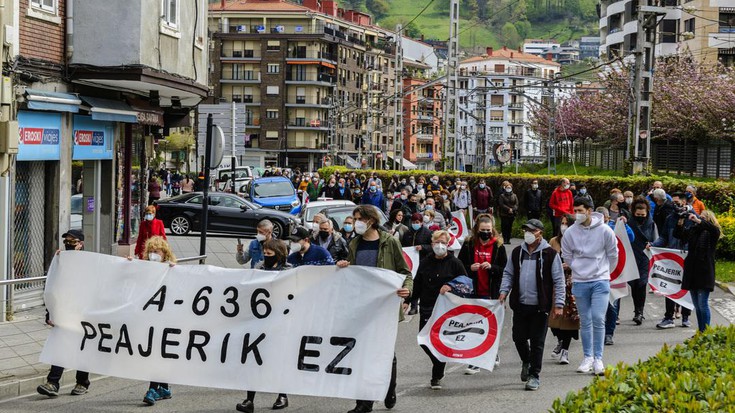 A-636 Peajerik Ez plataformak manifestazioa egin du