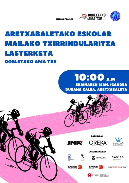 Aretxabaletako eskolar mailako txirrindularitza lasterketa