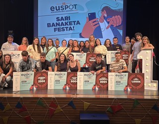 'Klik bat baino gehiago' lanak irabazi du XV. Euspot Lehiaketa