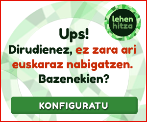 Goienako irakurleen %95ak euskara ez den beste hizkuntza batean du nabigatzailea