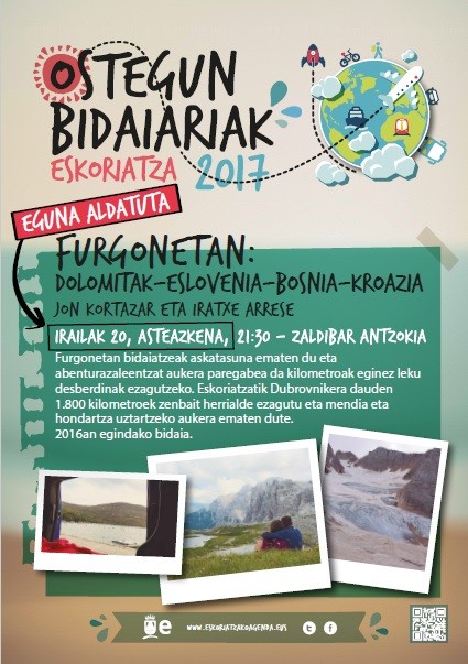 'Furgonetan: Dolomitak–Eslovenia–Bosnia–Kroazia' bidaiaren kontakizuna, eguaztenean
