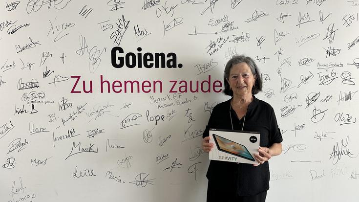 Itxaro Mendizabal Letona izan da ekaineko sari nagusiaren irabazlea