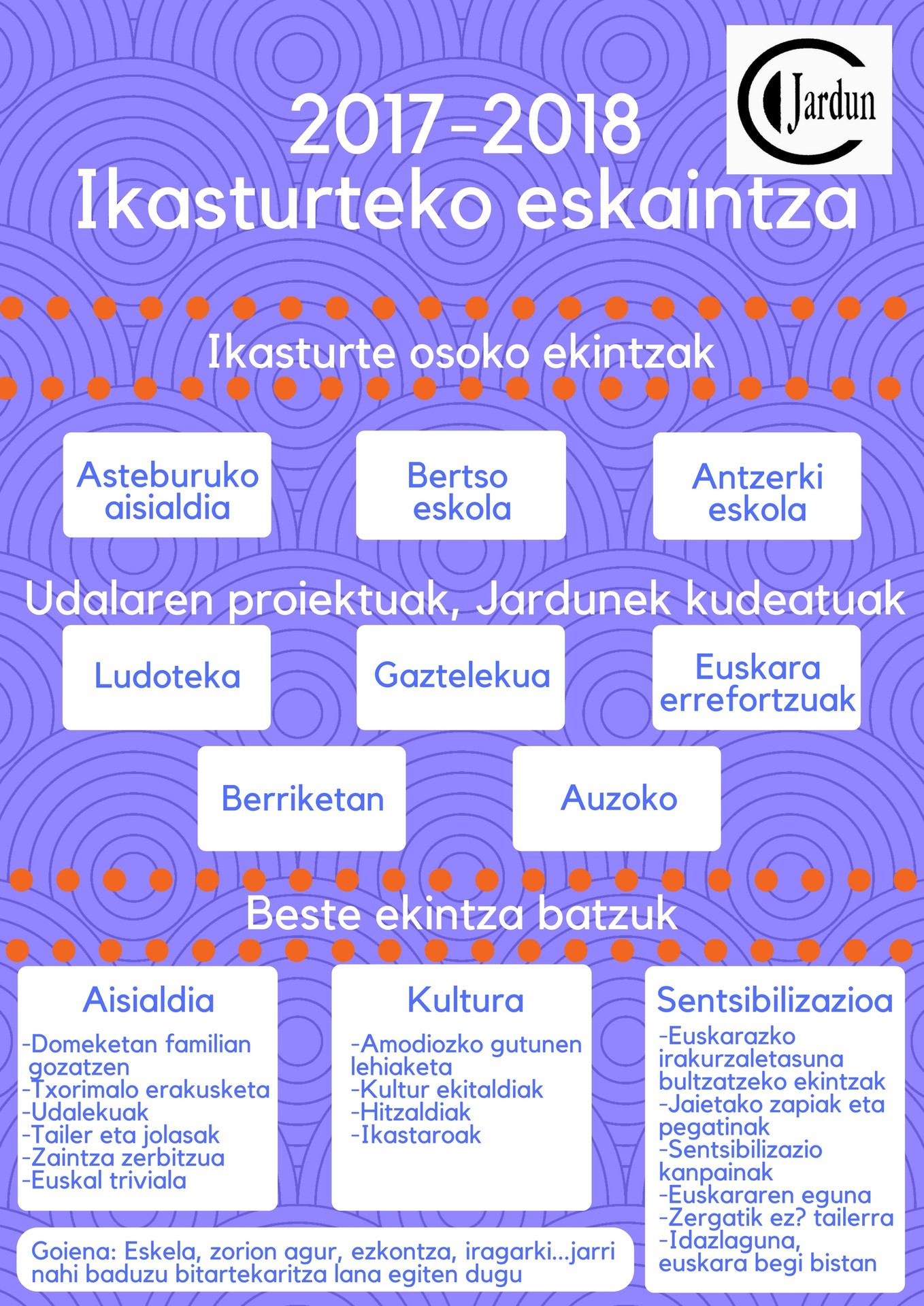 2017-2018 ikasturteko eskaintza