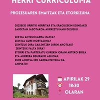 Herri curriculuma: prozesuaren emaitzak eta etorkizuna