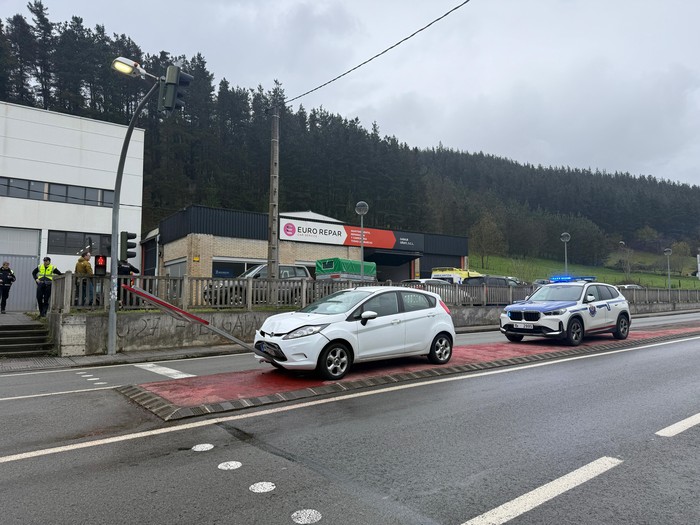 Auto batek istripua izan du Goribar auzoan