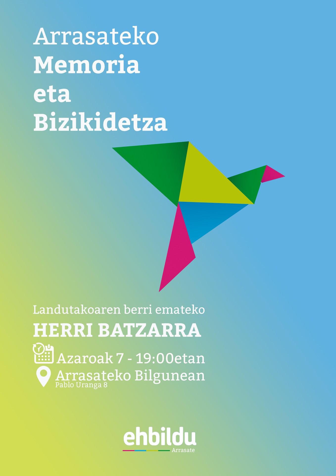 Memoria eta bizikidetza gaiak lantzeko herri batzarra