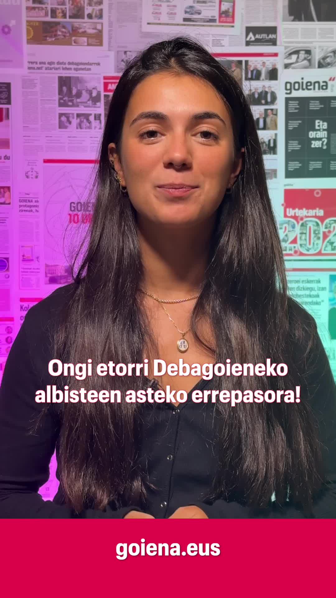 Aste bukaerako ekitaldien aurrerapena