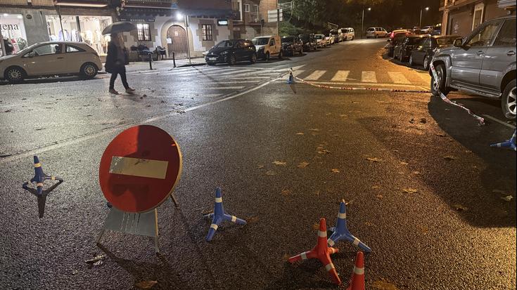 Kanpazarreko mendatea itxita dago kamioi baten istripuaren eraginez