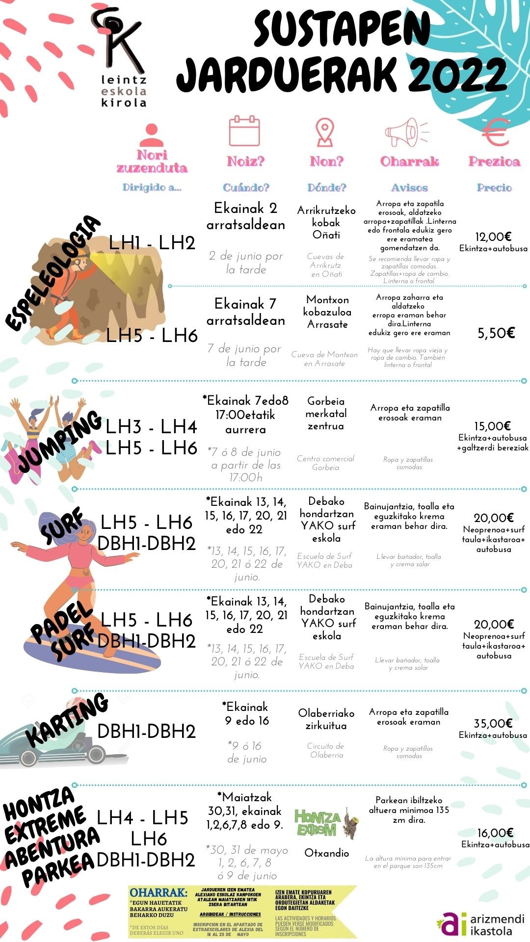 LEKeko sustapen jardueren izen-ematea zabalik dago!