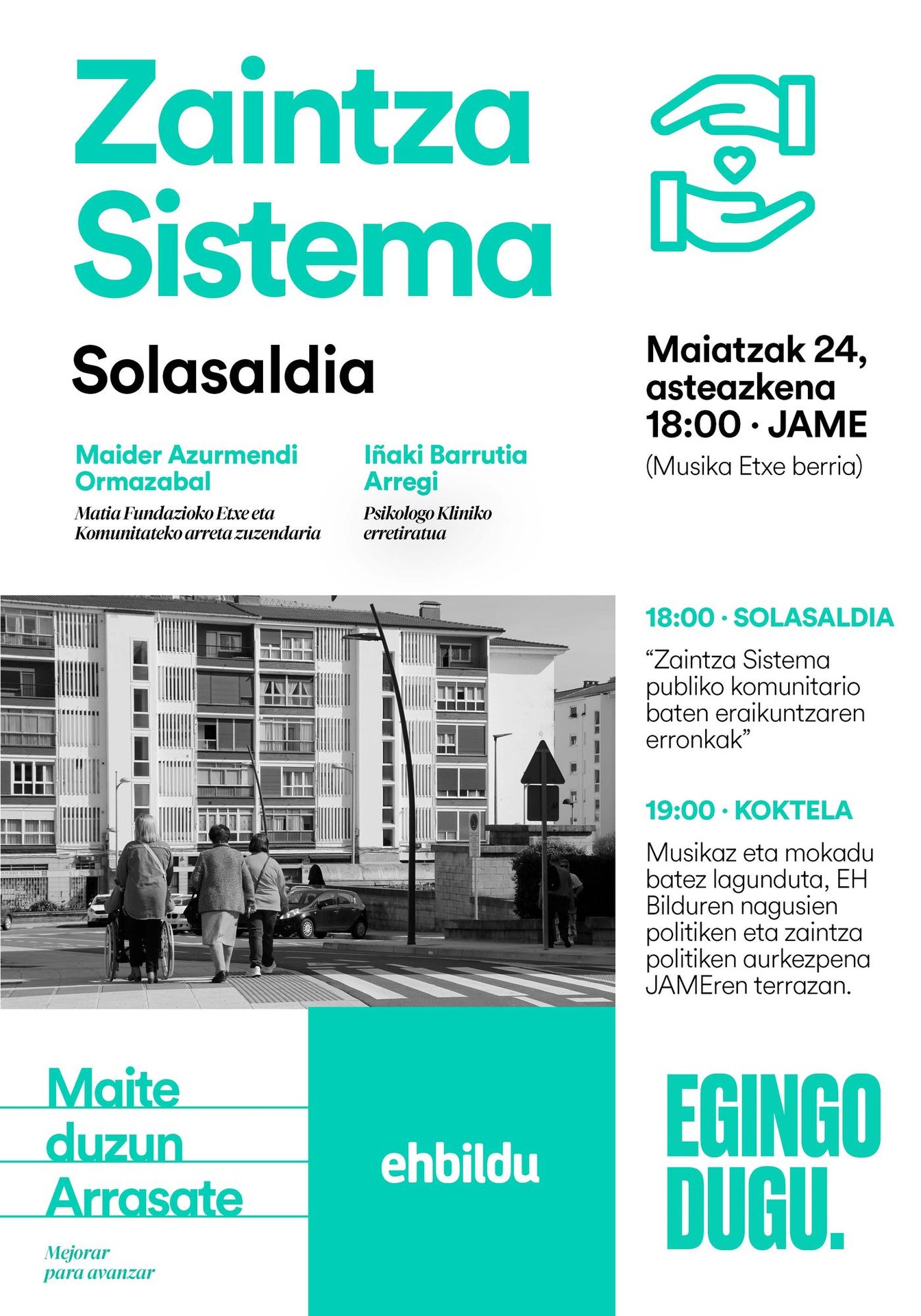 Zaintza Sistemaren inguruko solasaldia maiatzaren 24ean JAMEn