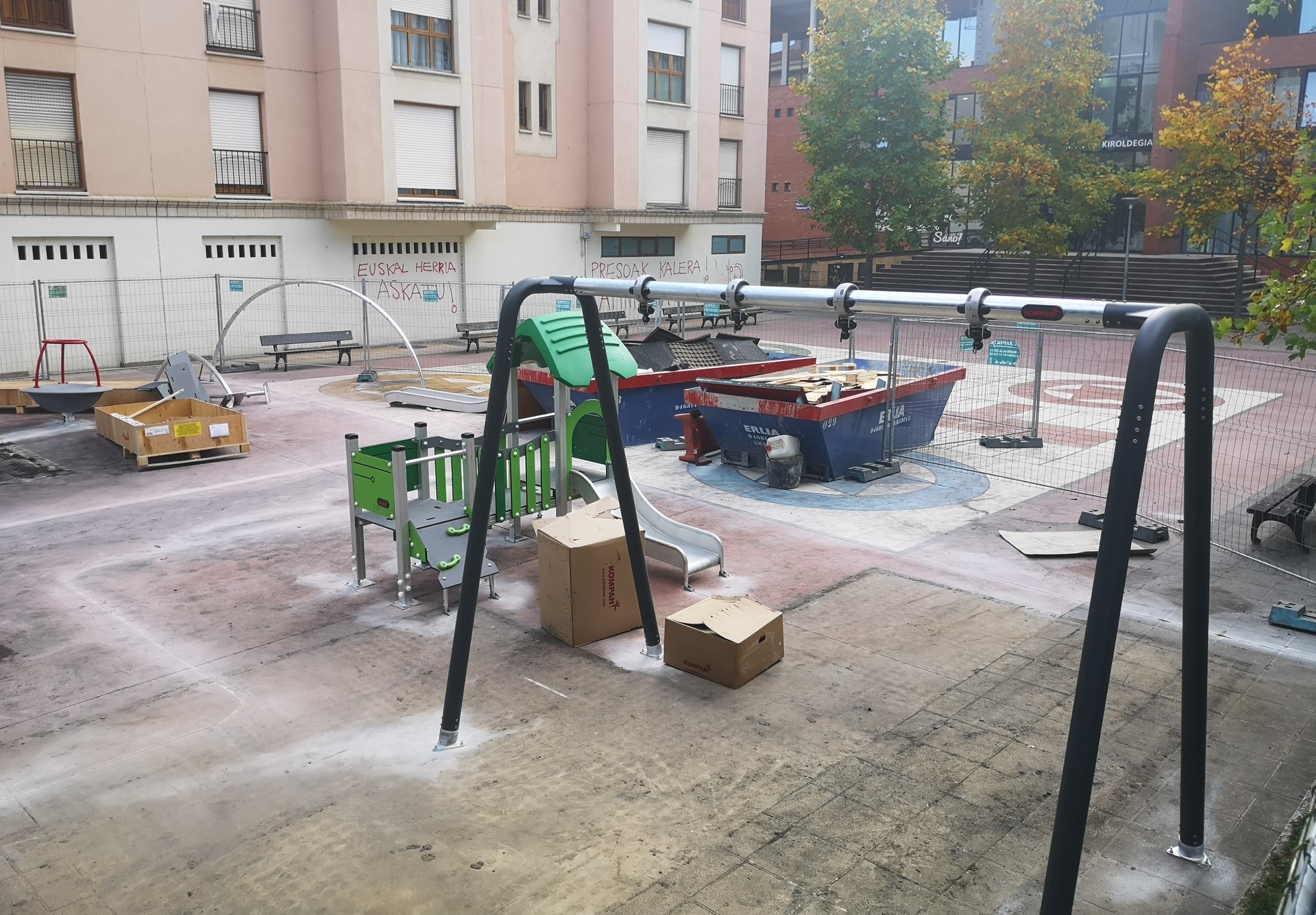 Partxis parkeko jolas eremuko lanak, martxan