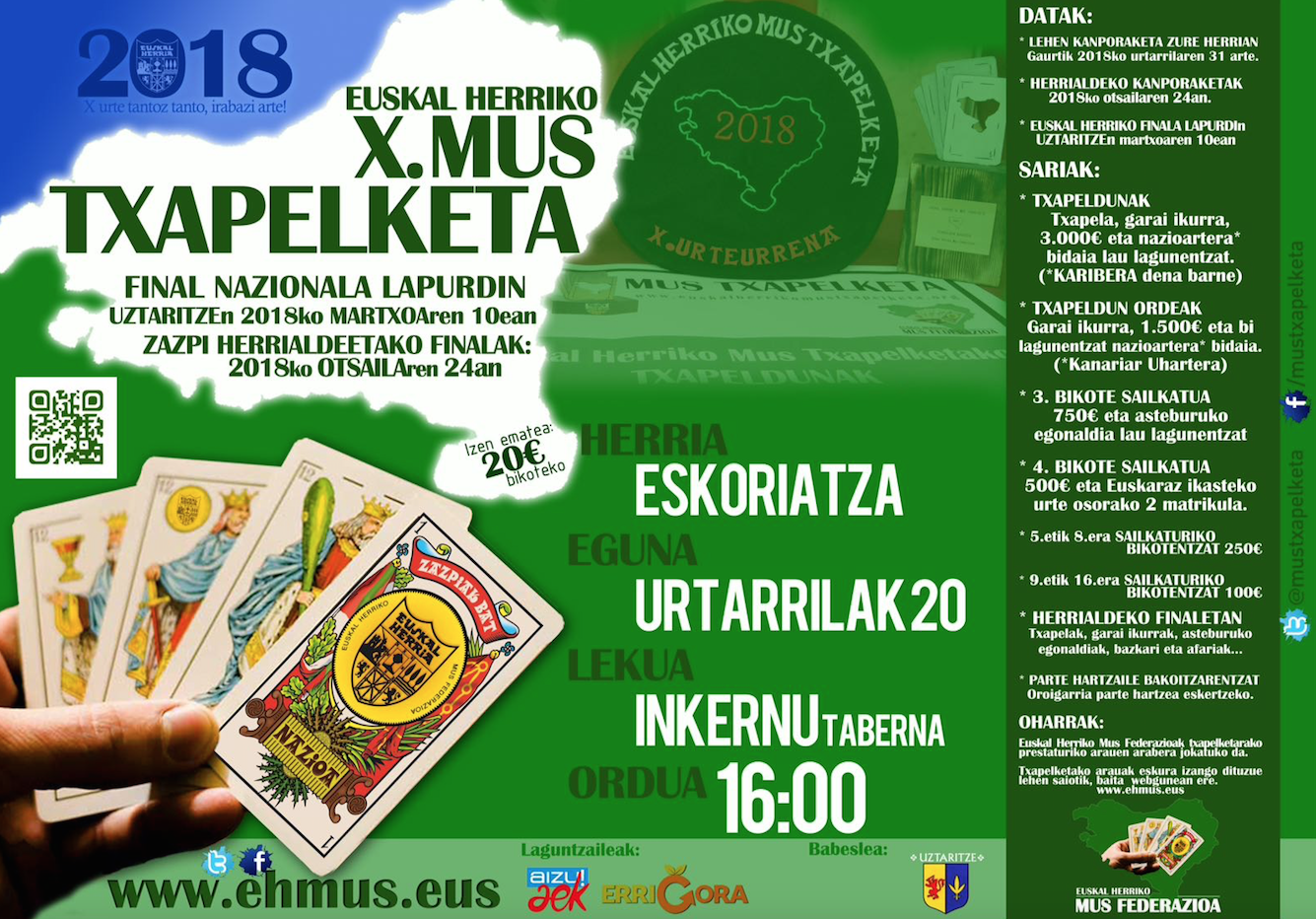 Euskal Herriko Mus txapelketako partiduak, zapatuan