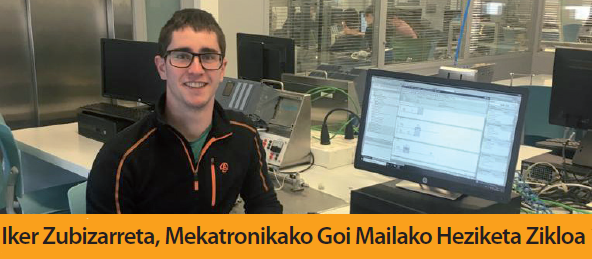 Iker Zubizarreta, Mekatronikako MGEP Goi Mailako Heziketa Zikloko ikaslearen testigantza